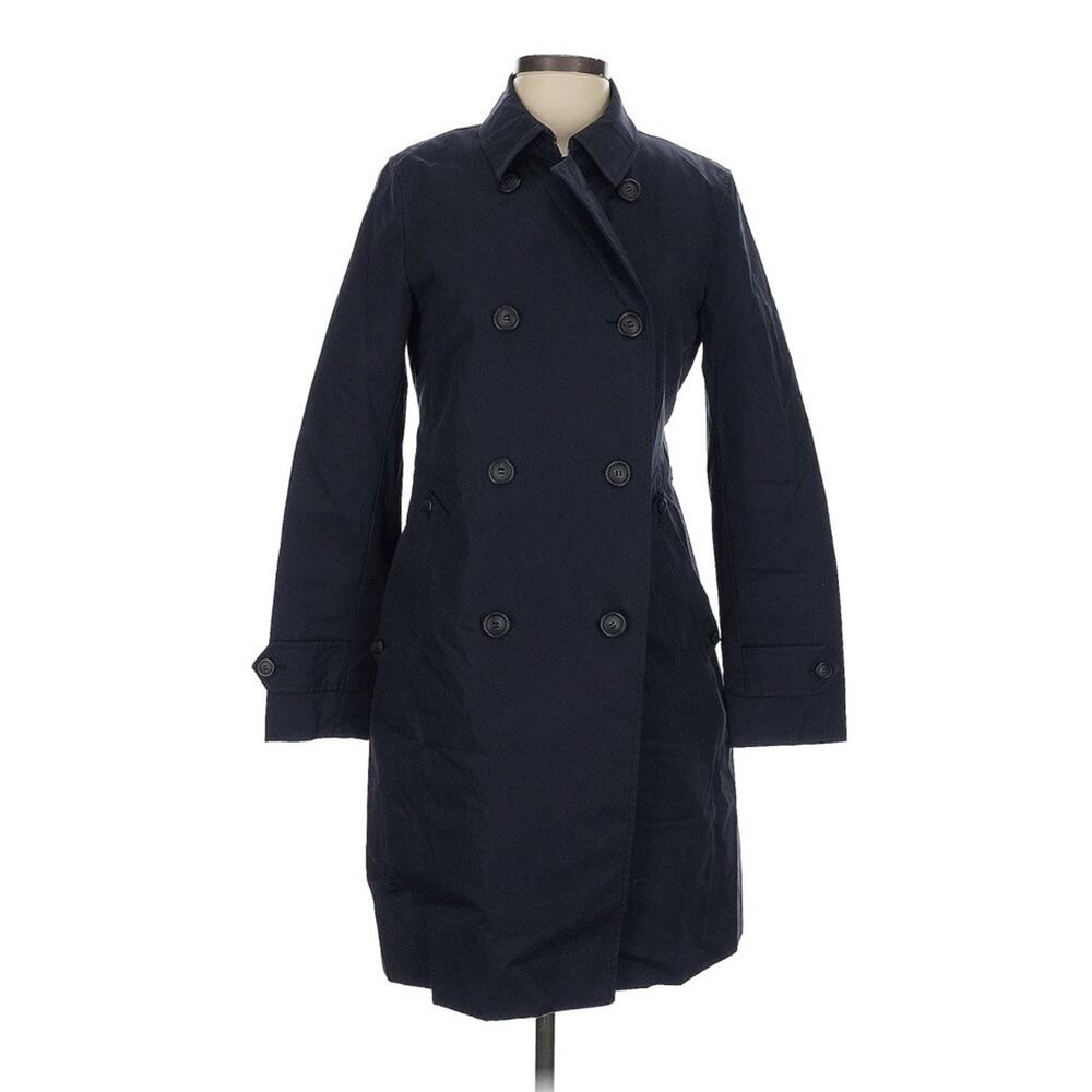 Ines de la Fressange x Uniqlo Trench Belted Mid-Length Navy Parisian Classic S